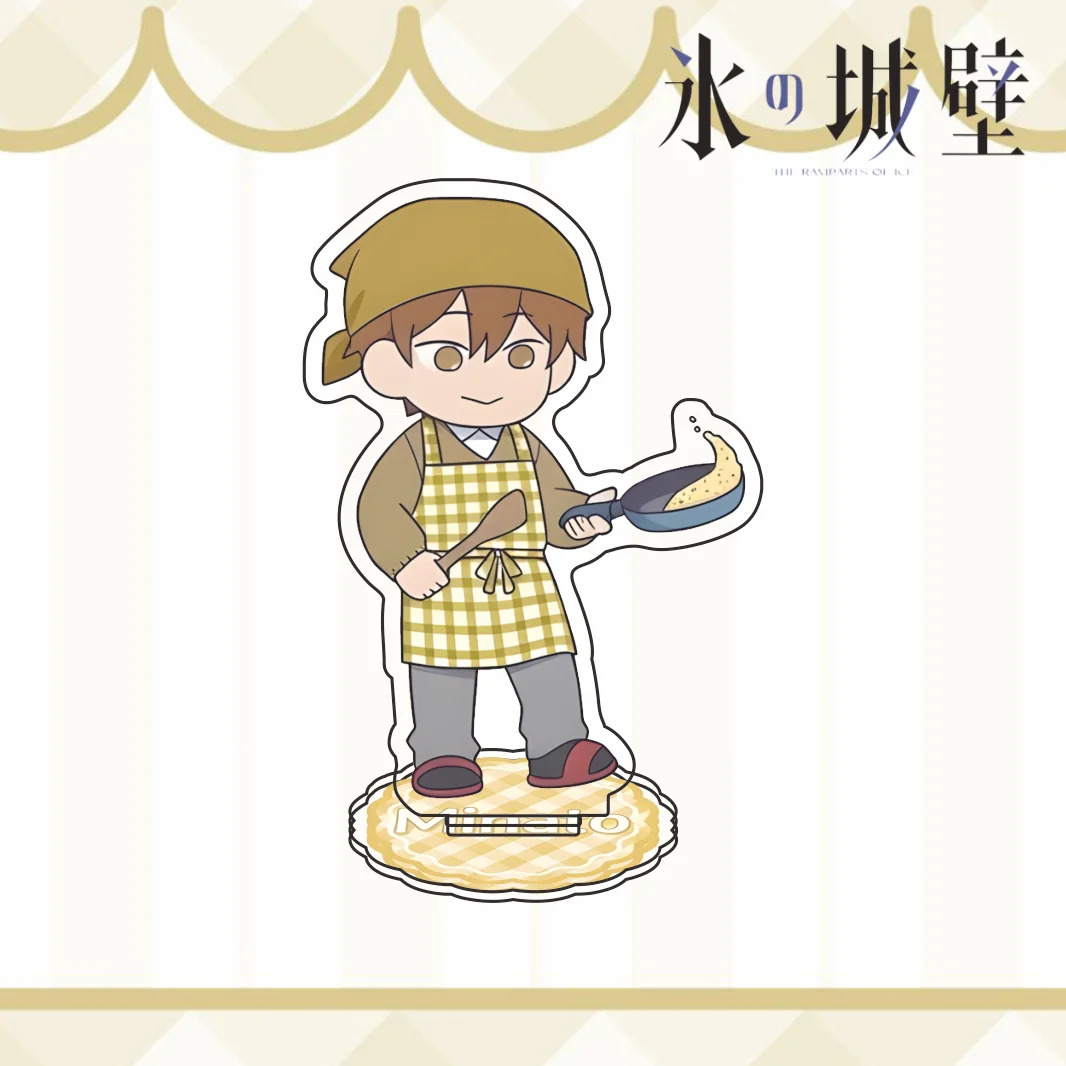 New The Ramparts of Ice Kitchen Apron Series Acrylic Stand Koyuki Miki Yota Character 10cm Q Version Desktop Decor Cute Keychain