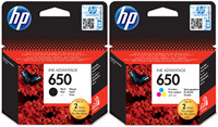HP 650 Ink Set HP CZ101AE + CZ102AE Ink