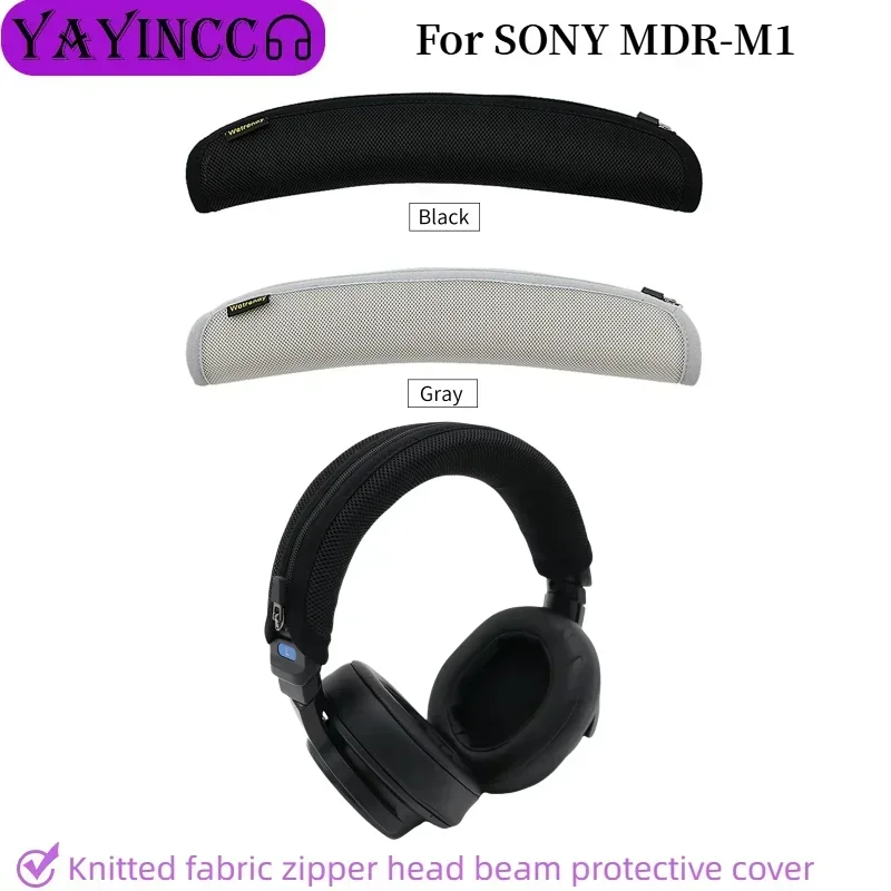 Headphone Head Beam Cover for SONY MDR-M1 Earphone Zipper knitted fabric headband protective cover 2.10