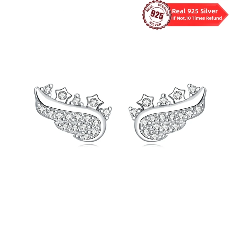 

Женские серьги-гвоздики из серебра 2024 пробы, с инкрустацией из циркония