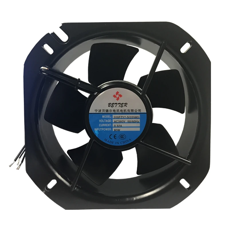 200FZY6-S 0.4A 200FZY7-S  200FZY8-S  80W 225x225x80mm 22580 AC220V Axial Flow Fan