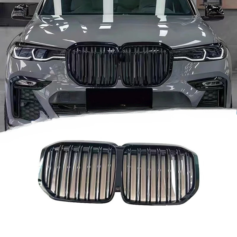 

For BMW X7 G07 2020-22 Premium Double Line Black ABS Front Grille Perfect Direct Fit Replacement Luxury Exterior Styling Upgrade