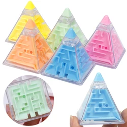 Mini 3D Three-dimensional Pyramid Beading Maze Crossing Toys Wholesale Portable Kids Memory Training Puzzle Educational Toy Gift