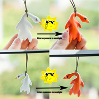 2025 New Color Changing Roast Duck Car Pendant Color Change Roasted Duck Goose Car Hanging Keychain Rearview Mirror Decoration