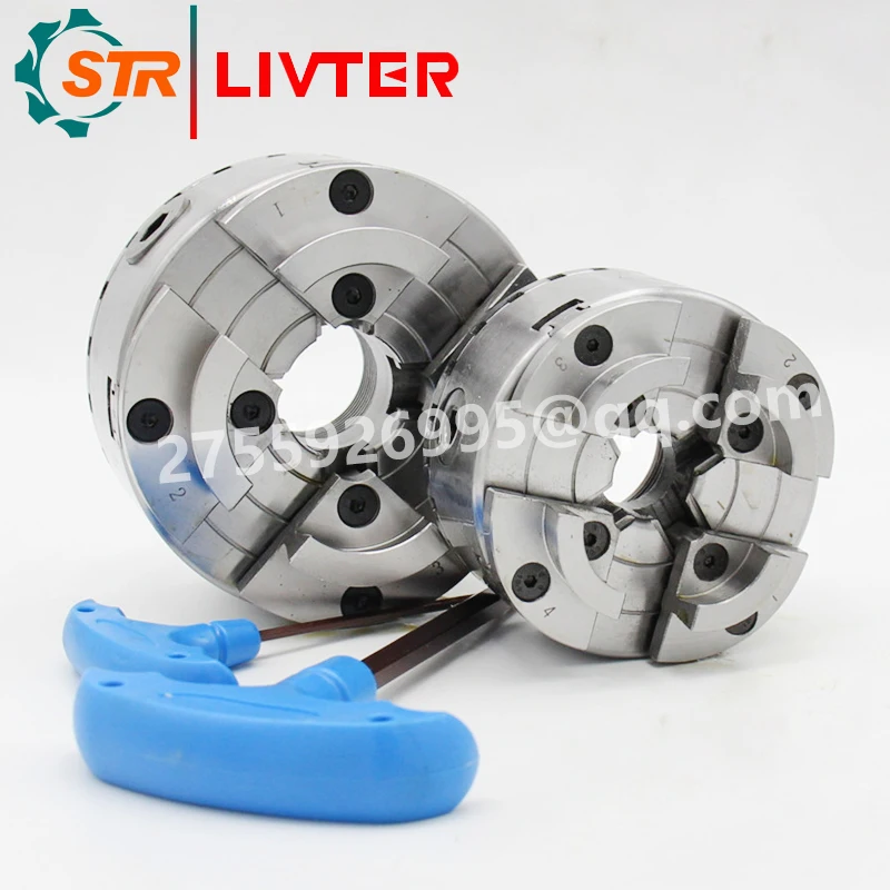 Woodworking Chuck, Wooden Chuck, 4-Inch with Capacity of 8-60mm, Woodworking Machinery Accessory