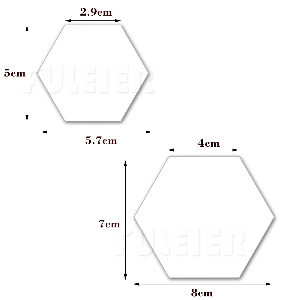 5/7cm Hexagon Acrylic Cake Toppers CupCake Decoration Tool  Circle Blanks Panel Painting DIY Crafts Acrylic Wedding Place Cards