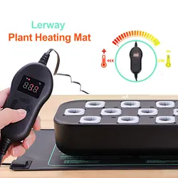 LERWAY Indoor Garden Seedling Heating Mat IP67 Waterproof Hydroponics Cultivation Fish Tank Heating Pad with Thermostat EU Plug