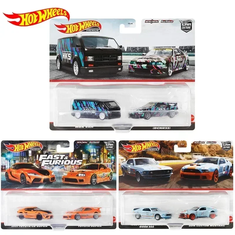 오리지널 핫 휠 프리미엄 자동차 문화, 남아용 장난감, 쥬게 다이캐스트 도요타 수프라 포드 커스텀 머스탱 보스 생일 선물, 1:64