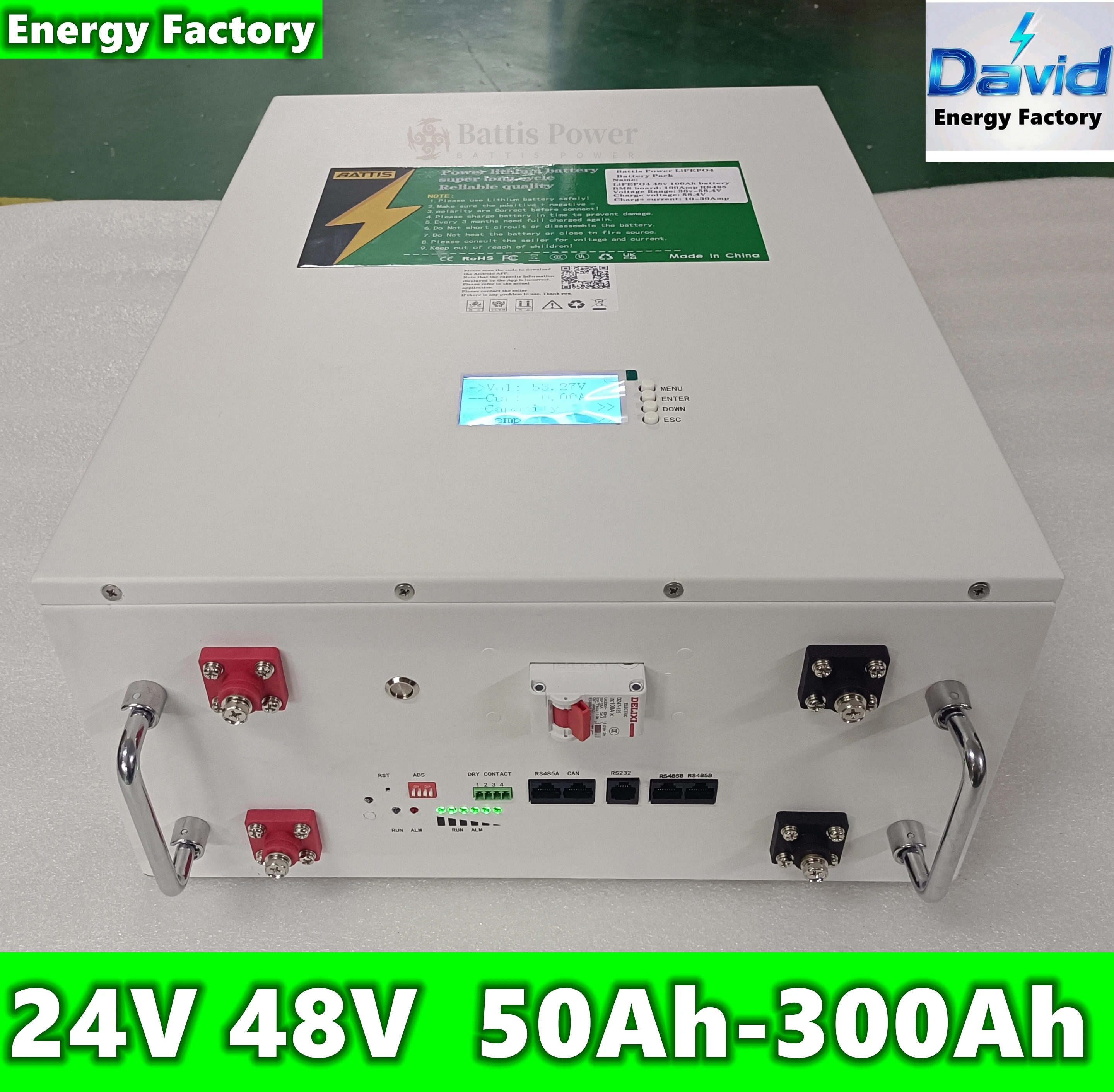 24V 48V 2KW 3KW 5KW Solar energy 100ah 150ah 200ah 50ah Lithium Lifepo4 Battery for Energy Storage PV Household Inverte power