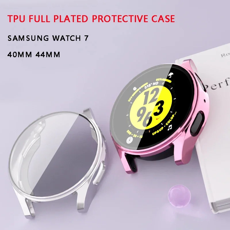 TPU Case for Samsung Galaxy watch 7 44MM 40MM Plated Cover Drop Scratch Resistant bumper Screen protector smartwatch Accessories