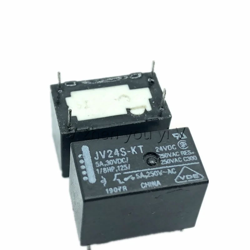 10PCS JV24S-KT JV24S 24V/5A DC24V 4PIN 24V 5A 30VDC 24VDC 250VAC For Takamisawa Relay