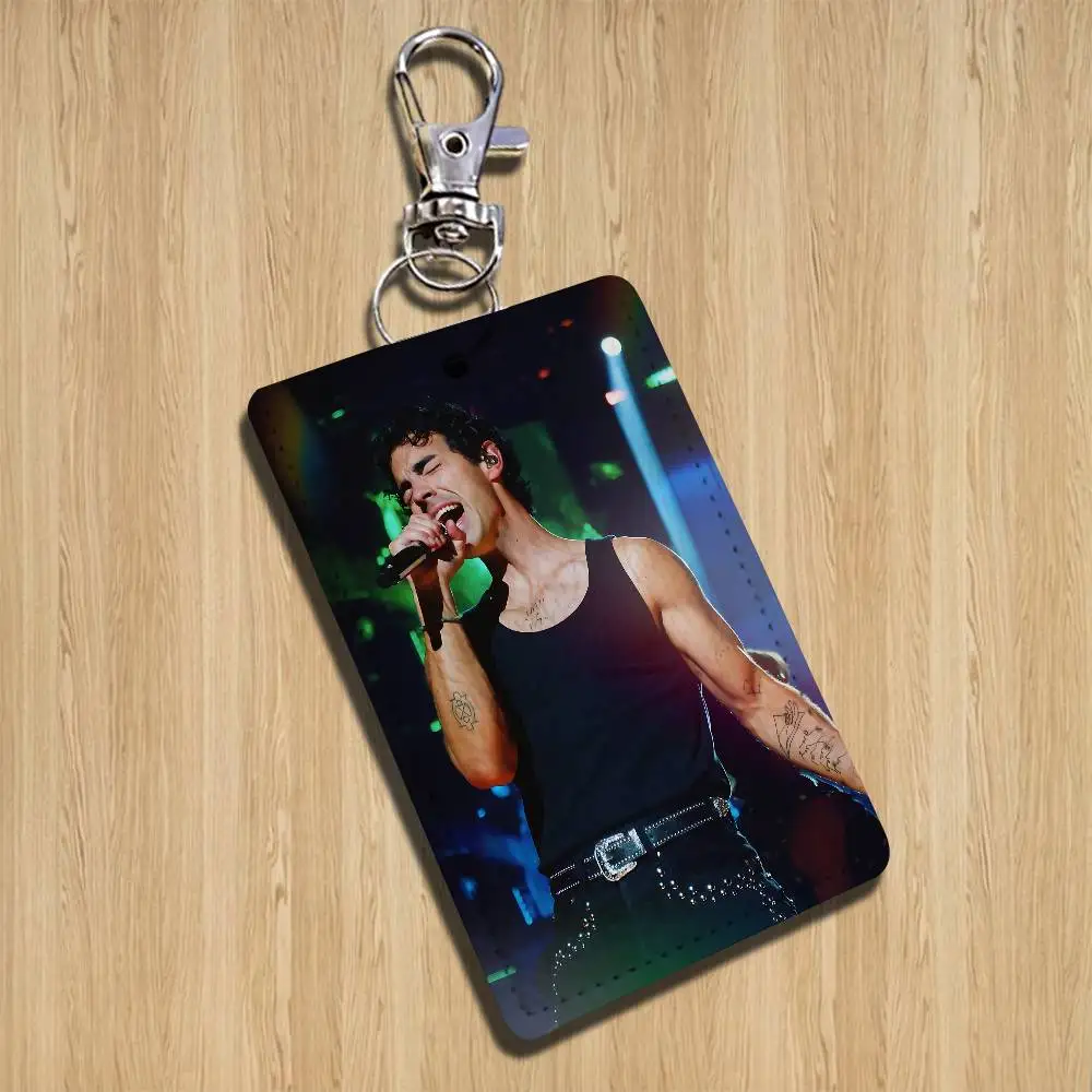 Close J-Jonas Brothers Art Rechteckiges Ausweishülle, Schlüsselanhänger, Zugangskartentasche, Schlüsselanhänger, Ring, Leder, Kartenhalter, Schlüsselanhänger, Zugang