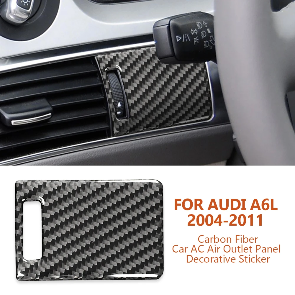 

For Audi A6-C6 A6L 2004-2011 Anti-scratch Handmade Carbon Fiber Car AC Air Outlet Decorative Stickers Auto Interior Accessoriess