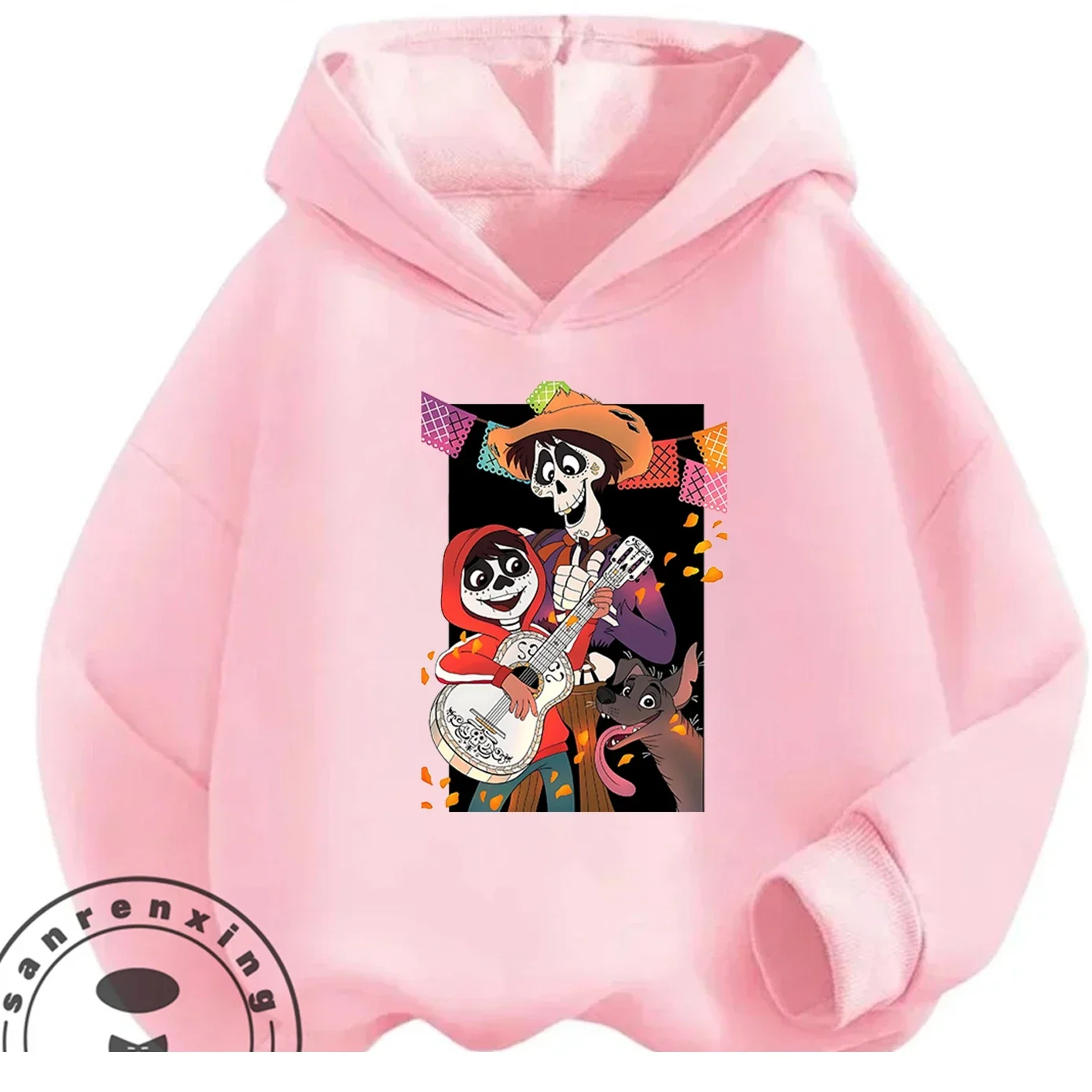

Cozy Fleece Coco Hoodie For Kids 3-14 Years Ernesto De La Cruz Star Print Winter Music
