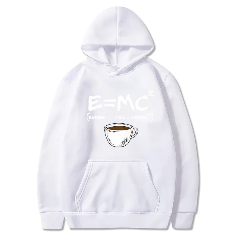 Energy = milk coffee printing men clothing casual breathable hoodie funny fleece loose sportswear Street oversized menswear hood