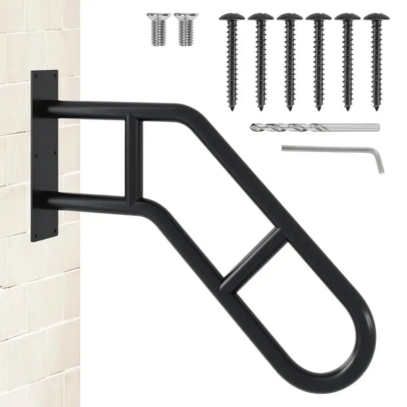 

Porch Handrails For Outdoor Steps Stairs Grab Bars For Wall Non-slip Wall Mounted Handrail With 1-3 Steps For Porch Deck Patio