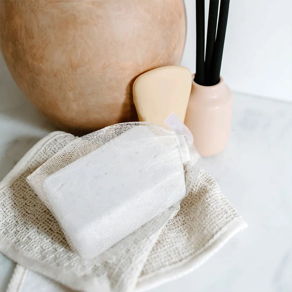 

4Pcs Soap Foaming Nets Exfoliating Mesh Bags for Facial Skin Massage Bubble Maker Face Cleaning Nets Soap Pouches