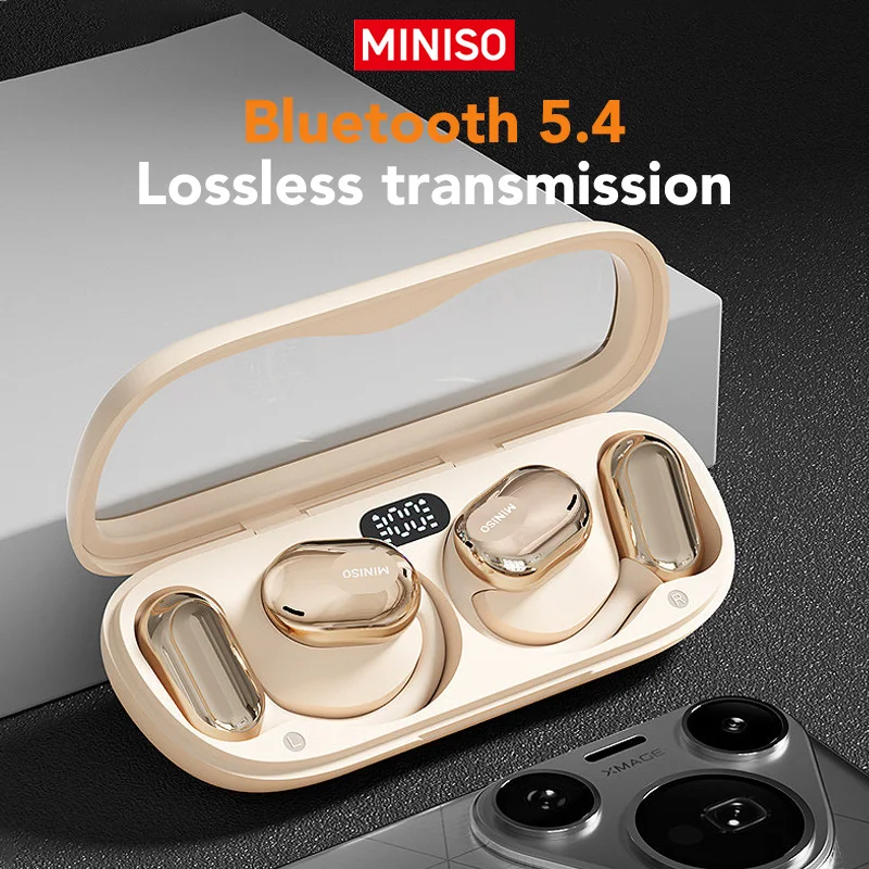 MINISO M61 Wireless Headphones OWS Bluetooth 5.4 Earphones Intelligent Touch Control Sport Waterproof Headsets Stereo Earbuds