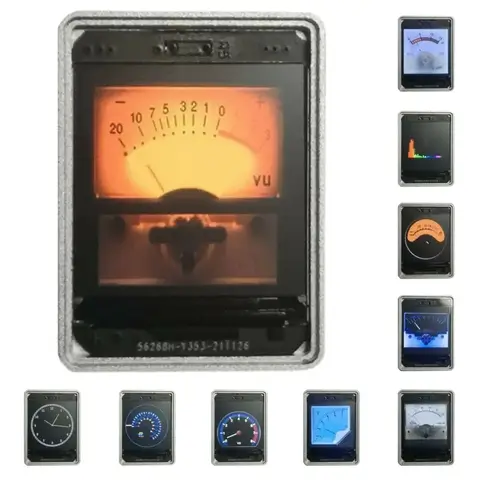 1PCS Voice activated Music Spectrum Rhythm Level Indicator VU Meter HD LCD Color Analog Multi-mode GPS For arduino Board Module