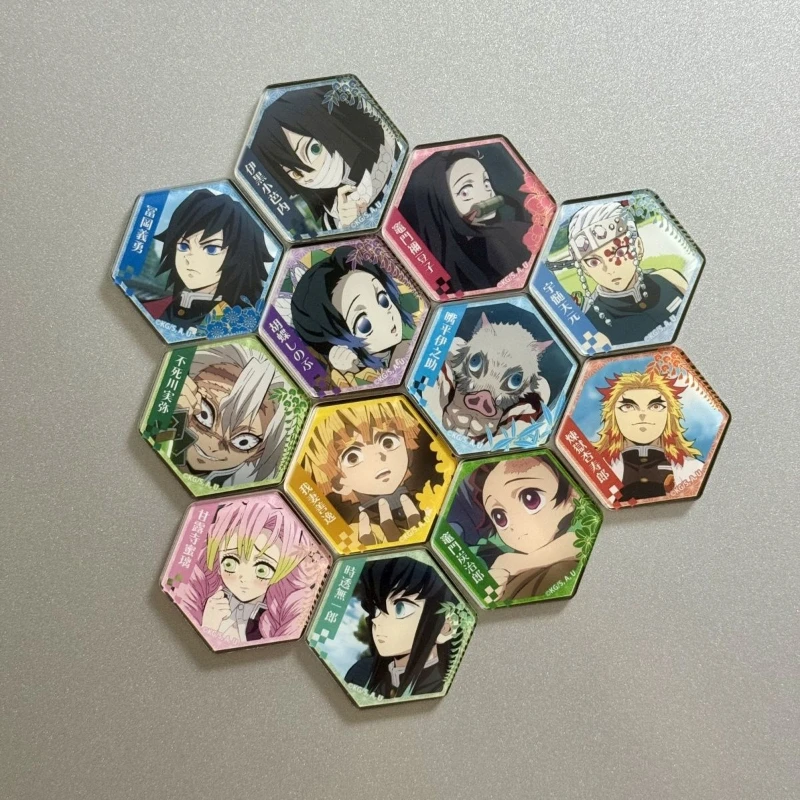 

Anime Shinazugawa Sanemi Uzui Tengen Agatsuma Zenitsu Kochou Shinobu Cosplay Frigerator Magnet Accessories Decoration Ornament