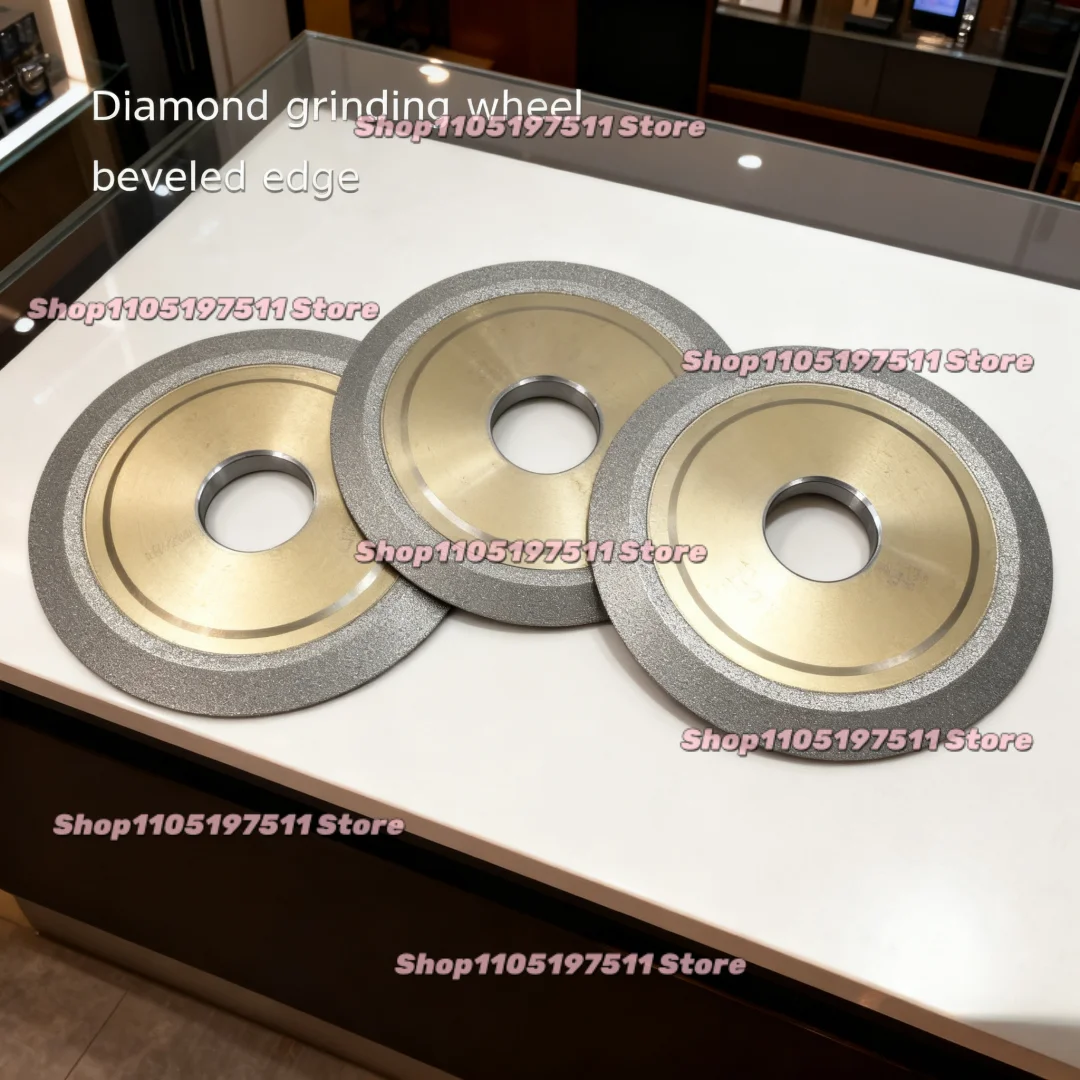 Diamond Grinding Wheel 30° 45° 60° 90° Single Double Bevel Edge Brazed Alloy Abrasive Disc for Tungsten Steel Ceramic Groove