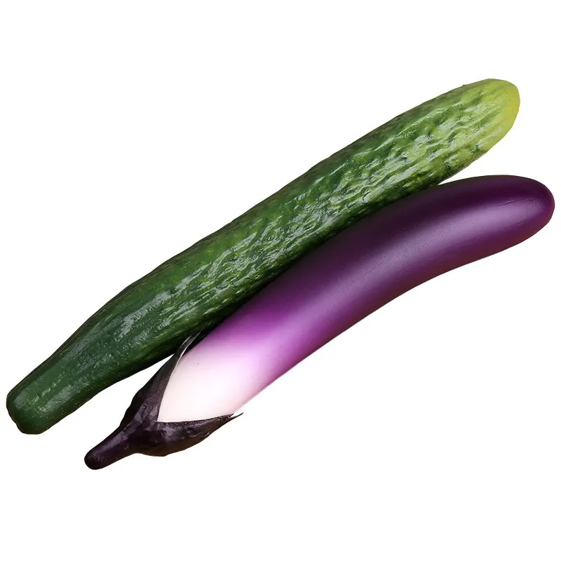 Pu Simulation Cuke Gurke Aubergine Modell künstliche Dekorationen Küche Dekoration Requisiten Schaum Gemüse – Detail 8
