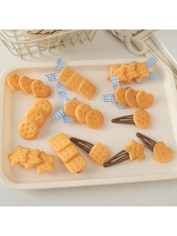 Épingle à cheveux en forme de Biscuit pour filles, pince à cheveux Simple en forme de Biscuit, ornement de coiffure, accessoires pour cheveux, cadeau