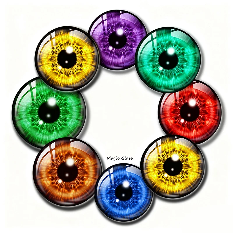 

8 мм 10 мм 12 мм 18 мм 20 мм 25 мм 30 мм 14 мм фото стекло кабошон узор круглые DIY ювелирные аксессуары камея пламенные глаза