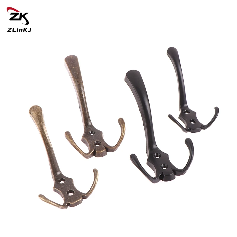 For Bedroom Clothes Entryway Furniture Zinc Alloy Coat Hook 3 Hooks Coat Hook Wall Mounted Robe Clothes Rack Hat Wall Hanger