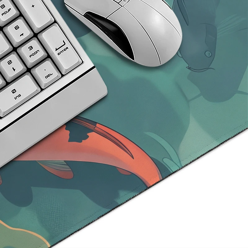 Mouse Pad Lotus Leaf Koi Pond Gaming XL Computer Home Mousepad XXL keyboard pad Office Natural Rubber Mice Pad