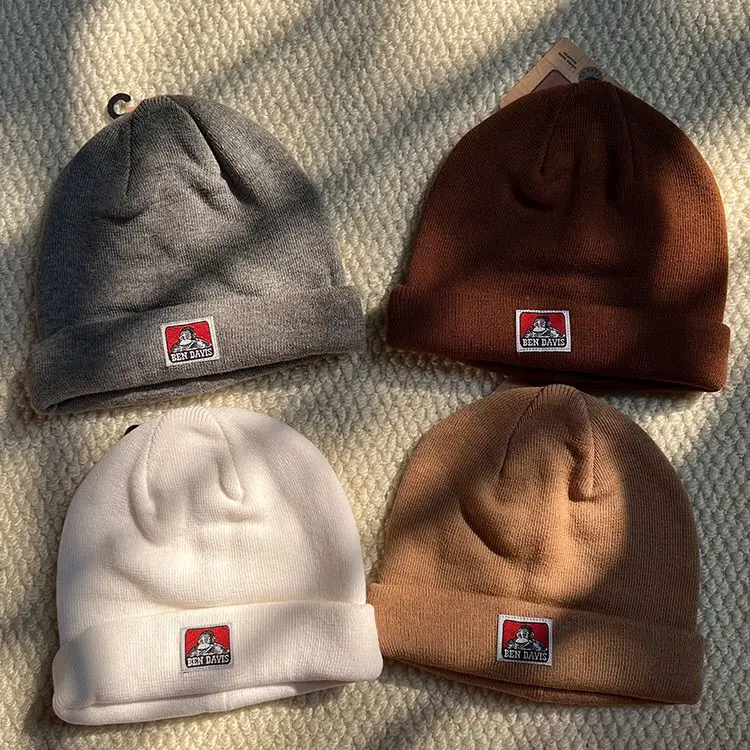 BEN DAVIS Knitted Beanie Solid Color Classic Cuffed Skull Cap Pull-On Hat Men Women Unisex Winter