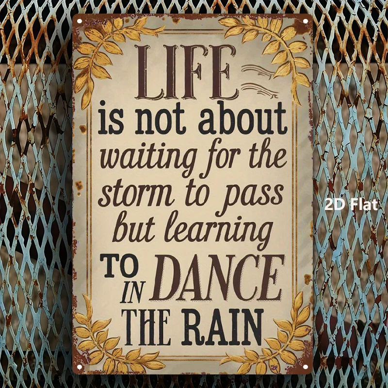 2D Metal Sign, Flat 1pc, Vintage Rustic Style, 8x12 Inch (20x30cm), Wall Art Decor for Home, Cafe, Bar, Garage, Indoor Wall Hang
