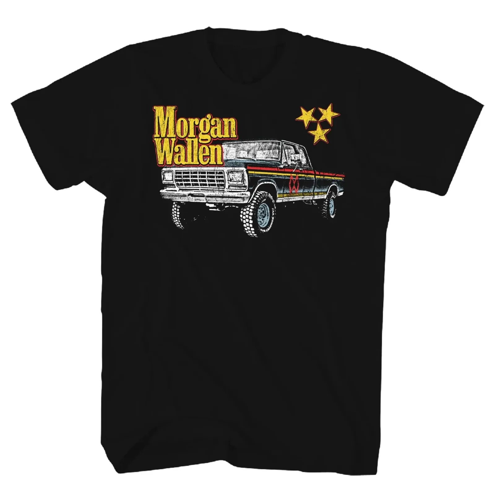 Morgan Wallen Truck Mens T Shirt Music Classic Concert Country Band Tee Black