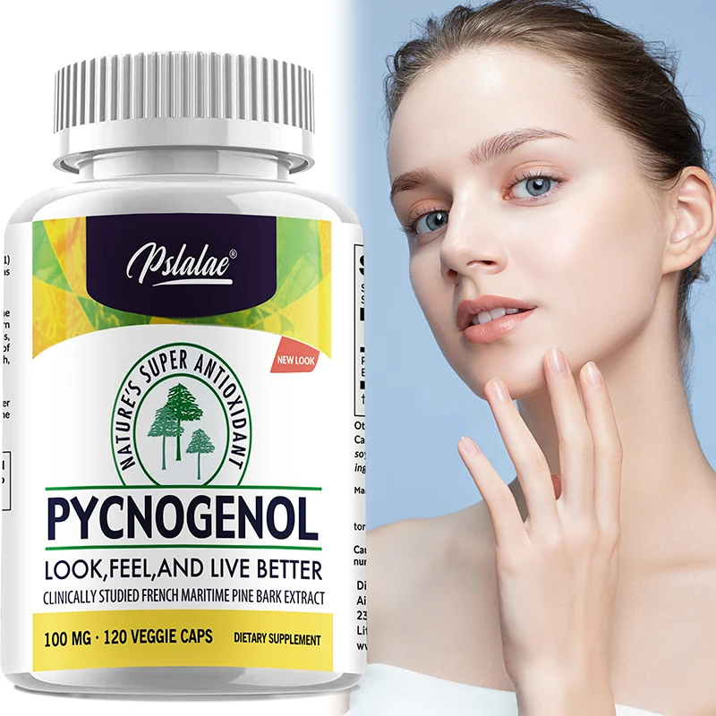 

Pycnogenol Supplement - Reduces Wrinkles, Improves Skin Elasticity, Promotes Muscle Recovery, and Enhances Athletic Performance
