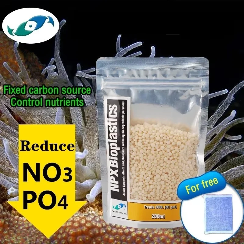 200ML Two Little Fishes Aquarium NPX Bioplastics Polymer BioPellets Filter Media Nitrate Phosphate Treatment Bio Reactor Filtro