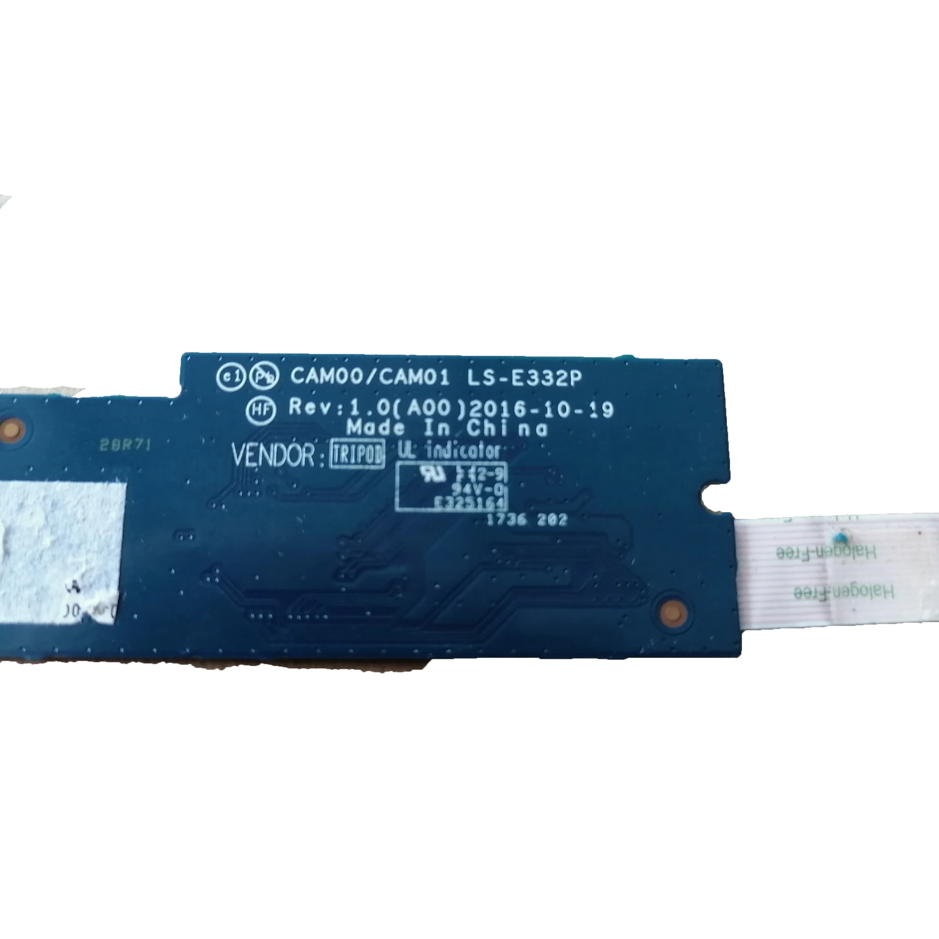 บอร์ดเชื่อมต่อแป้นพิมพ์แล็ปท็อปพร้อมสายเคเบิ้ลสำหรับ Dell XPS 15 9550 9560 M5510 M5520 LS-E332P NBX0001VH00