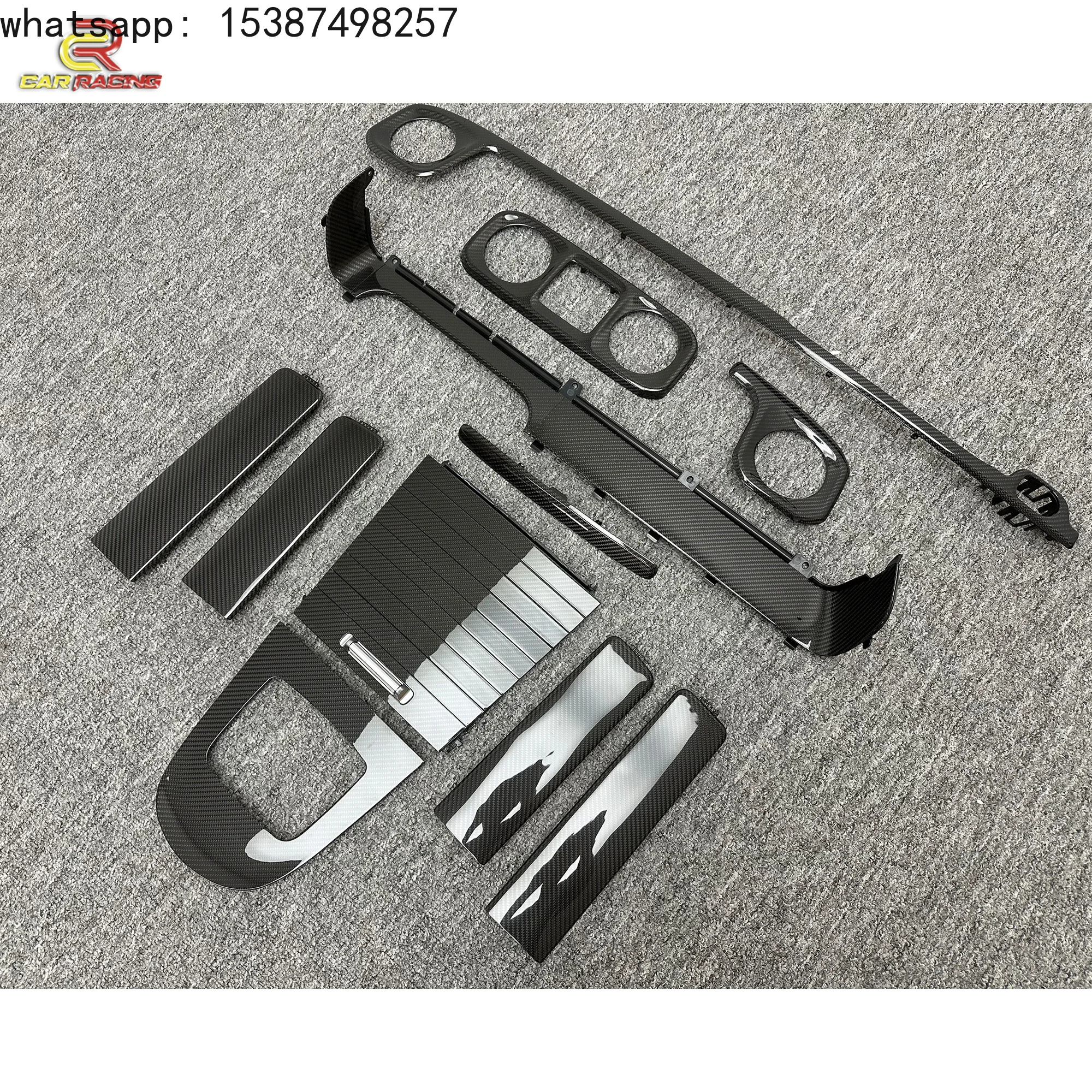 For 2025 Dry Carbon Fiber Interior for Mercedes Benz G Wagon W465 G500 G580 G63 AMG Center Control Air Vent Handbrake Trim