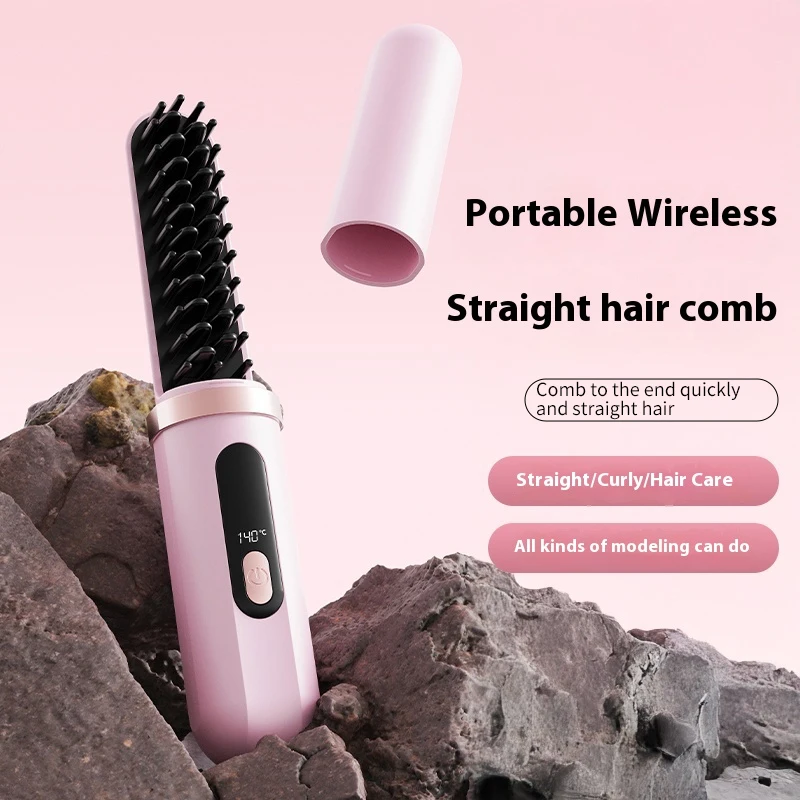 Smart Library Wholesale New Charging Wireless Hair Straightener Portable Mini Straightener Negative Ions Do Not Hurt Hair
