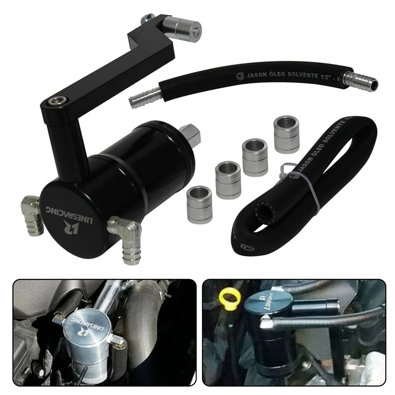 Oil Catch Can & Bracket & Fuel Hose for Dodge Ram 1500 2500 3500 5.7L 8 Speed 09-19 Charger Challenger 6.4L SRT8 09-18