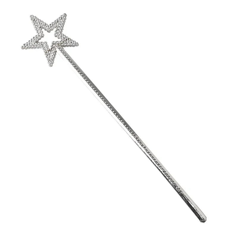 1pcs Golden Silver 13 Inches Star Wand Elf Baton Angel Magic Wand Fairy Princess Plating Stick