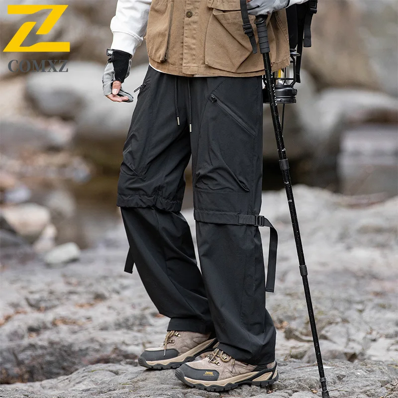 

​Men Anti-Wrinkle Cargo Pants Autumn Waterproof Outdoor Workwear Windproof Hiking Trousers Casual Loose Fit with Multi-Pockets​