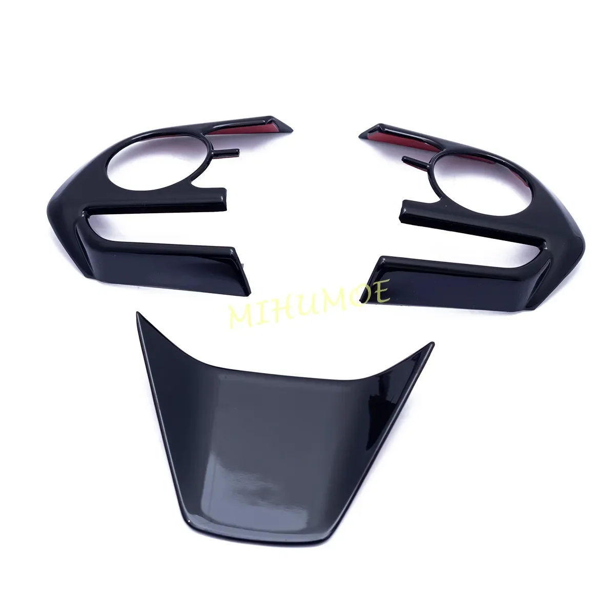 For Toyota Camry Avalon Venza RAV4 Prime Harrier Glossy Black Interior Steering Wheel Switch Trims Cover Accessories