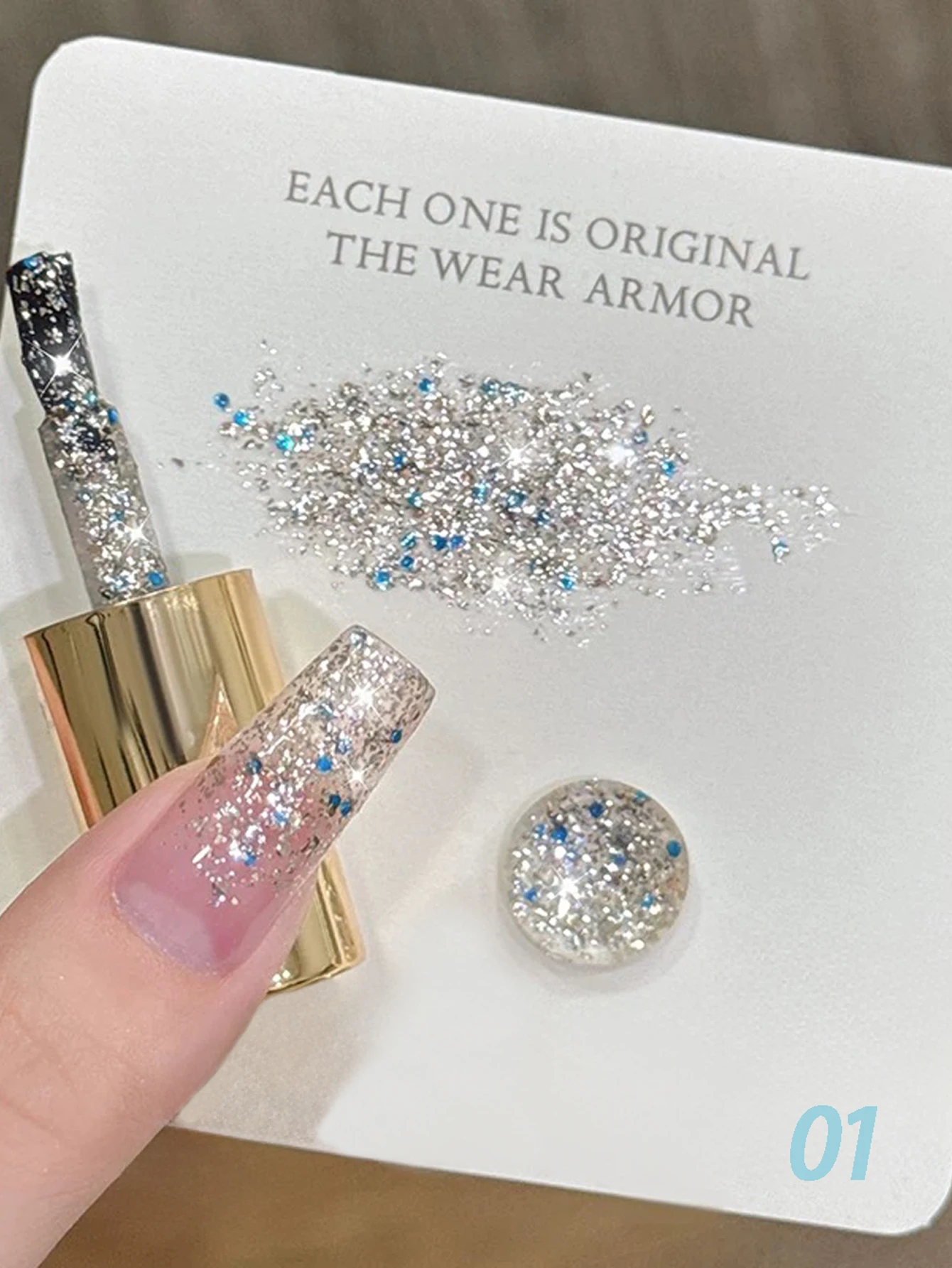 MIANEL 12ML Weißer Nagellack Jimeng Hochzeitskleid Feiner Glitzer-Gel-Nagellack Super Glänzender Glitzer-Nagellack für Nagelkunst-Salon – Detail 8