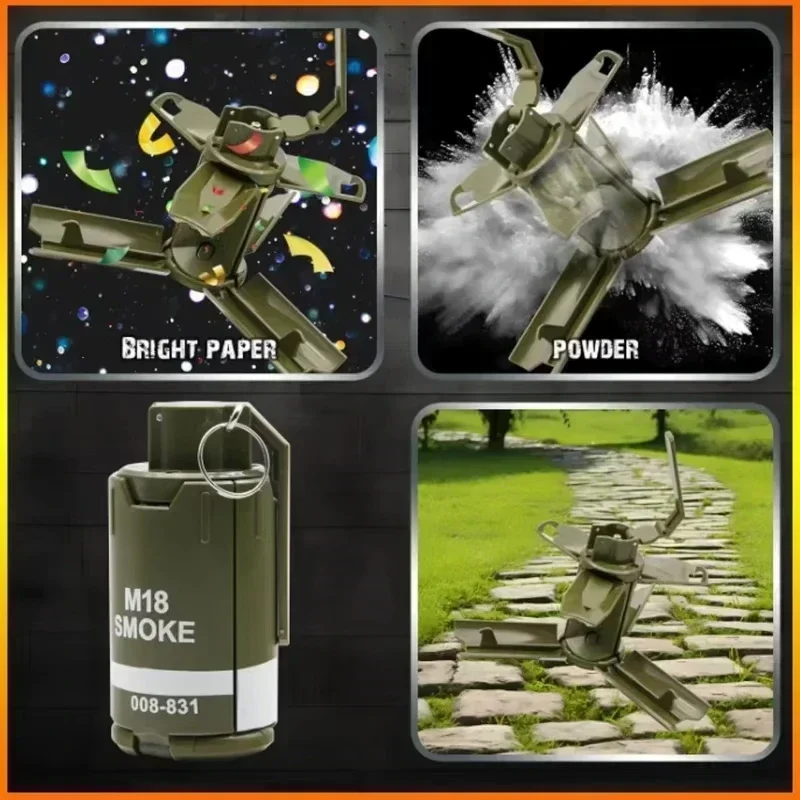 Granate a mano tattiche Giocattolo CSGO Perline d'acqua all'aperto Modello di granata softair Gioco di battaglia Proiettili d'acqua BB Doccia Rival Gioco di ruolo