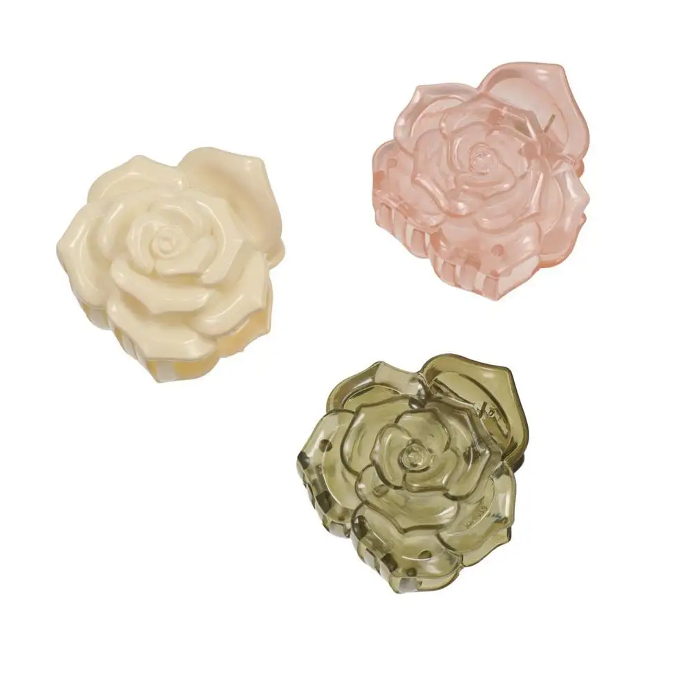 Transparent Retro Rose Hair Claw Korean Style Ponytail Hairpin Flower Hair Clip Hair Accessories Fashion Design