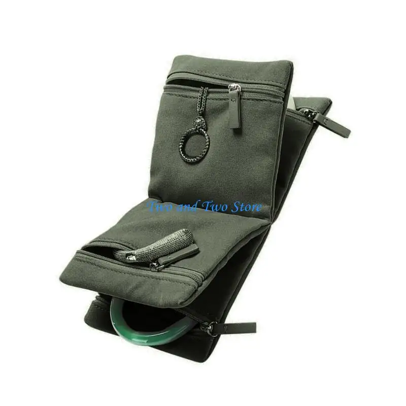 

HX6F Convenient Travels Jewelry Storage Pouches with Separate Compartments for Necklaces Earrings and Rings for Travel Use