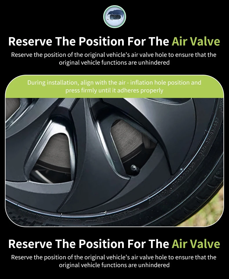 4 Stück 18" Tomahawk-Style Radkappen für Tesla Model Y Juniper Standard 2026 Radkappe Vollrandabdeckung Ersatz-Radabdeckung Zubehör – Detail 10