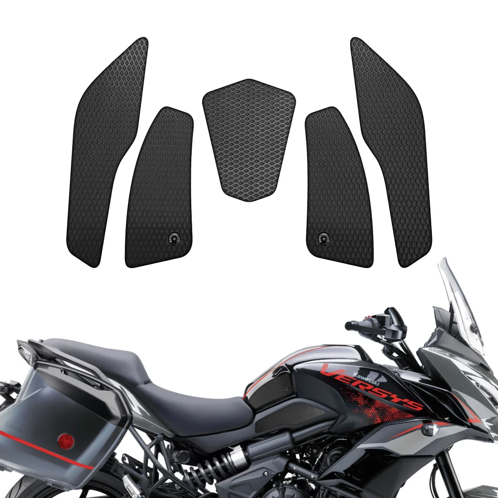 Motorcycle Tank Traction Pad Anti Slip Sticker Gas Knee Grip Protector For Kawasaki Versys 650 Grand Tourer LT 2010 to 2021