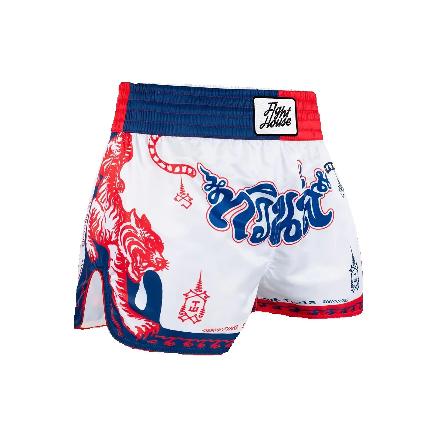 Fight House Tiger Printed Muay Thai Shorts, Fighting Gym Boxing Training Shorts, Boxing Shorts
