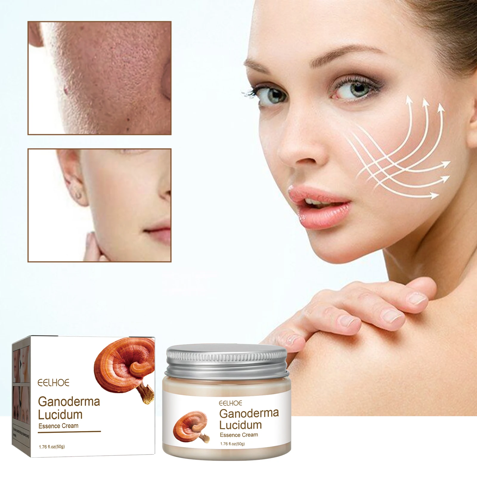 Ganoderma Brightening Essence Cream – Anti-dullness lifting glossy skin tone